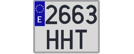 2663HHT matricula cuadrada