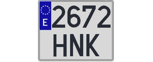 2672HNK matricula cuadrada