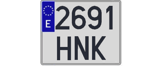 2691HNK matricula cuadrada