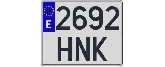 2692HNK matricula cuadrada