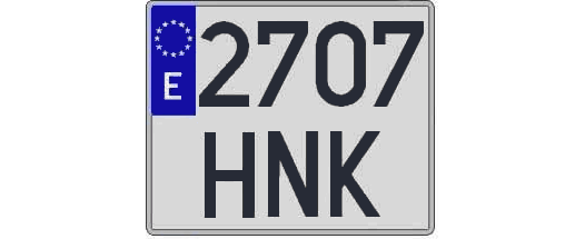 2707HNK matricula cuadrada
