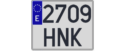 2709HNK matricula cuadrada
