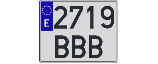 2719BBB matricula cuadrada