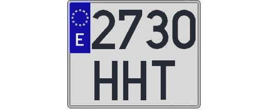 2730HHT matricula cuadrada