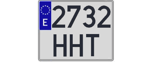 2732HHT matricula cuadrada