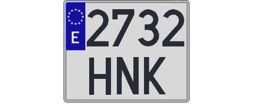 2732HNK matricula cuadrada