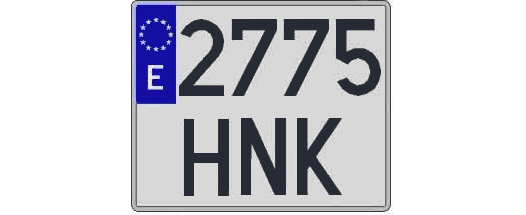 2775HNK matricula cuadrada