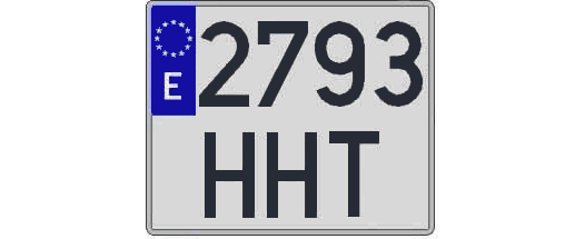 2793HHT matricula cuadrada