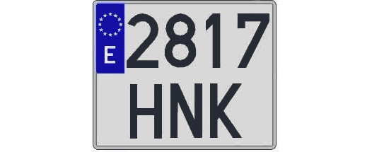 2817HNK matricula cuadrada