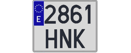 2861HNK matricula cuadrada