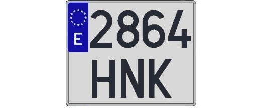 2864HNK matricula cuadrada