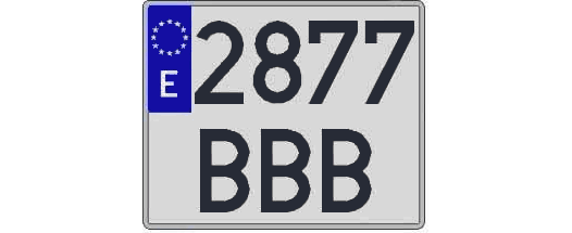 2877BBB matricula cuadrada