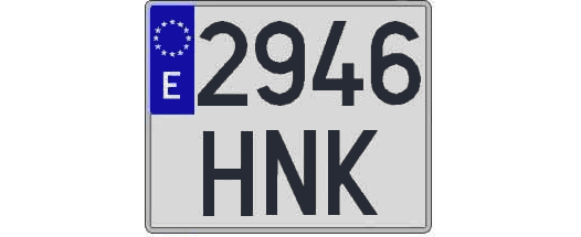 2946HNK matricula cuadrada