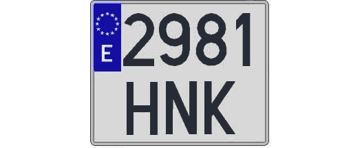 2981HNK matricula cuadrada