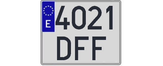 4021DFF matricula cuadrada