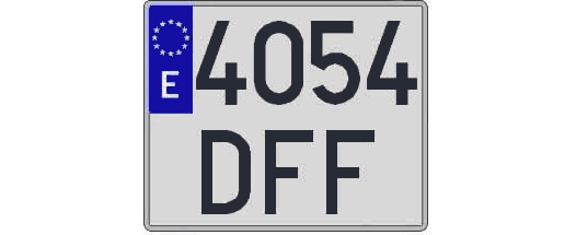 4054DFF matricula cuadrada