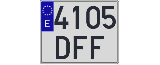 4105DFF matricula cuadrada