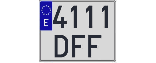 4111DFF matricula cuadrada