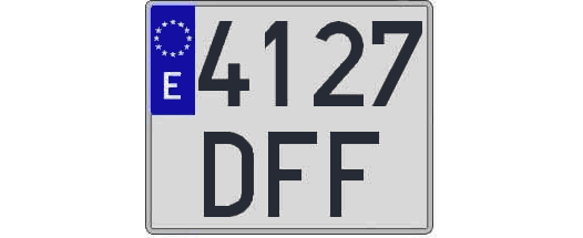 4127DFF matricula cuadrada