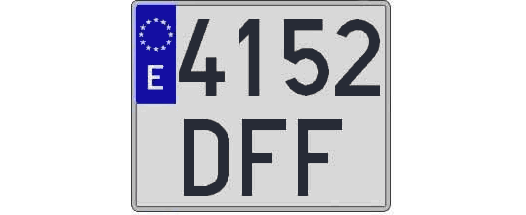 4152DFF matricula cuadrada
