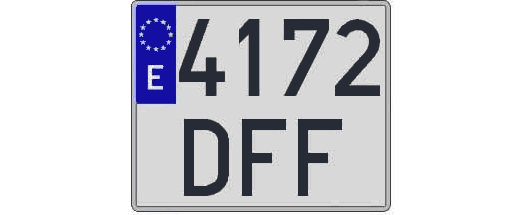 4172DFF matricula cuadrada