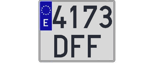 4173DFF matricula cuadrada