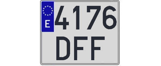 4176DFF matricula cuadrada
