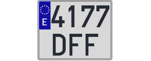 4177DFF matricula cuadrada