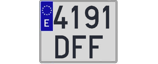 4191DFF matricula cuadrada