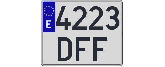 4223DFF matricula cuadrada