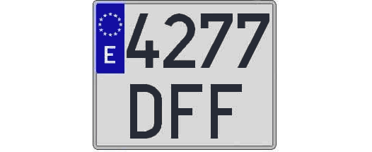 4277DFF matricula cuadrada