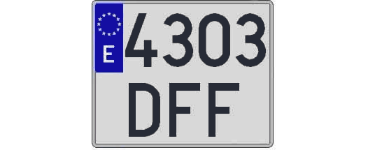 4303DFF matricula cuadrada