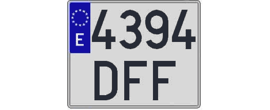 4394DFF matricula cuadrada