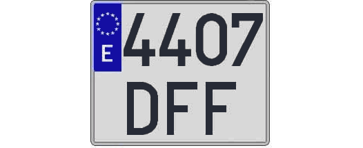 4407DFF matricula cuadrada
