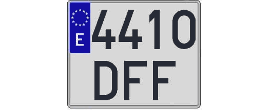 4410DFF matricula cuadrada