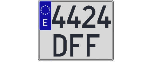 4424DFF matricula cuadrada