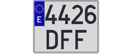 4426DFF matricula cuadrada