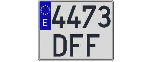 4473DFF matricula cuadrada