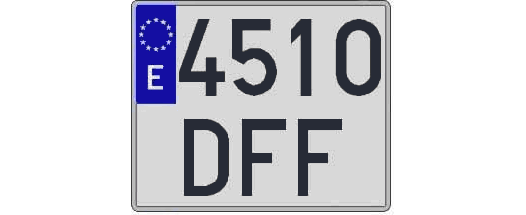 4510DFF matricula cuadrada