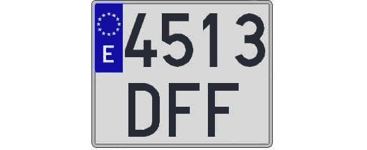 4513DFF matricula cuadrada
