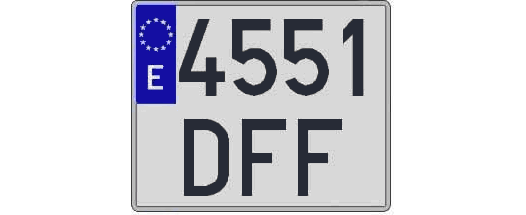 4551DFF matricula cuadrada
