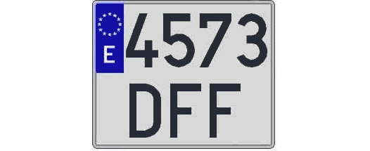 4573DFF matricula cuadrada
