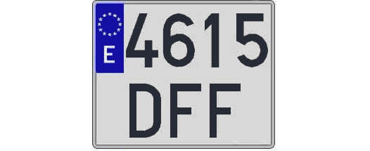 4615DFF matricula cuadrada