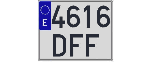 4616DFF matricula cuadrada