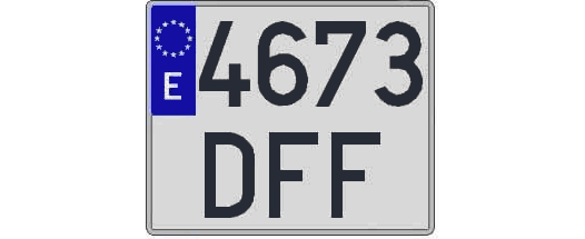4673DFF matricula cuadrada