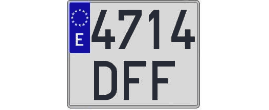 4714DFF matricula cuadrada