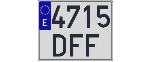 4715DFF matricula cuadrada