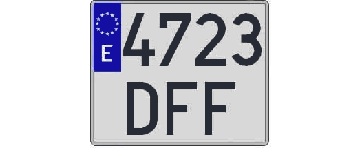 4723DFF matricula cuadrada