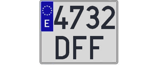 4732DFF matricula cuadrada