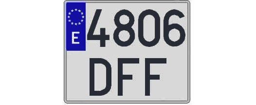 4806DFF matricula cuadrada